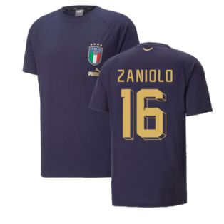 2022-2023 Italy Coach Casuals Tee (Peacot) (ZANIOLO 16)