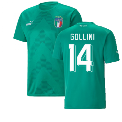 2022-2023 Italy Goalkeeper Shirt (Green) (GOLLINI 14)