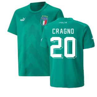 2022-2023 Italy Goalkeeper Shirt (Green) - Kids (CRAGNO 20)
