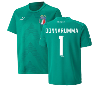 2022-2023 Italy Goalkeeper Shirt (Green) - Kids (Donnarumma 1)