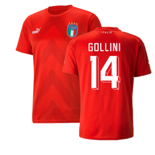 2022-2023 Italy Goalkeeper Shirt (Red) (GOLLINI 14)