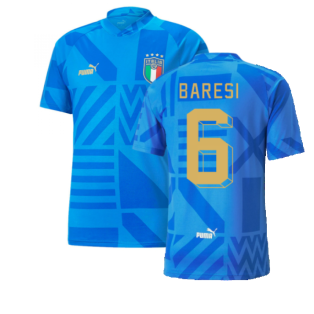 2022-2023 Italy Home Pre-Match Jersey (Blue) (BARESI 6)