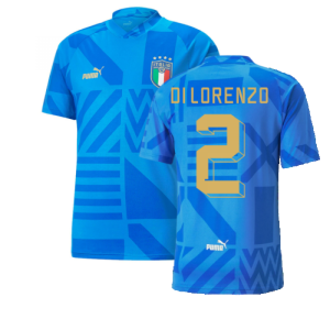 2022-2023 Italy Home Pre-Match Jersey (Blue) (DI LORENZO 2)
