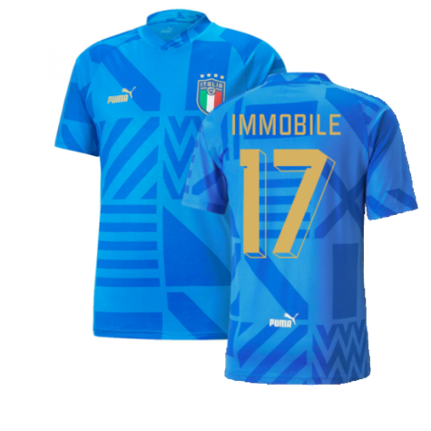2022-2023 Italy Home Pre-Match Jersey (Blue) (IMMOBILE 17)