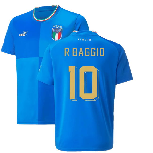 2022-2023 Italy Home Shirt (Kids) (R BAGGIO 10)