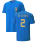 2022-2023 Italy Player Casuals Tee (Blue) (DE SCIGLIO 2)