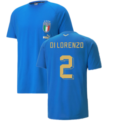 2022-2023 Italy Player Casuals Tee (Blue) (DI LORENZO 2)
