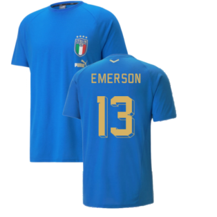 2022-2023 Italy Player Casuals Tee (Blue) (EMERSON 13)