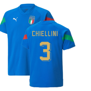 2022-2023 Italy Player Training Jersey (Blue) - Kids (CHIELLINI 3)