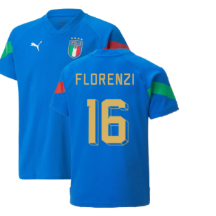 2022-2023 Italy Player Training Jersey (Blue) - Kids (FLORENZI 16)