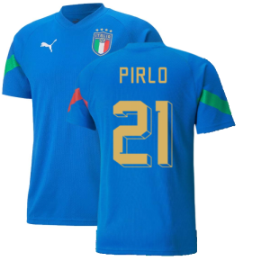 2022-2023 Italy Player Training Jersey (Blue) (PIRLO 21)