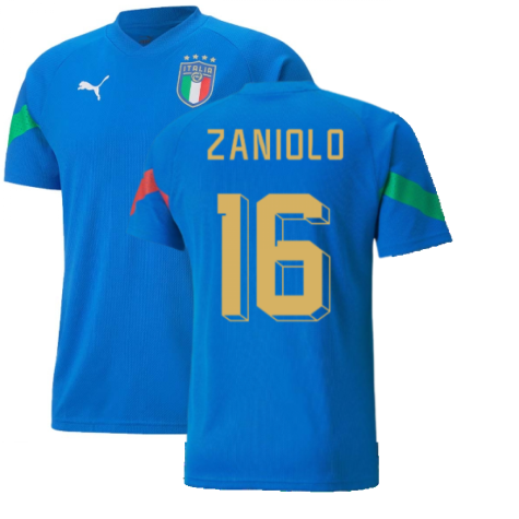 2022-2023 Italy Player Training Jersey (Blue) (ZANIOLO 16)