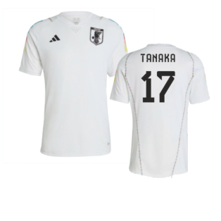 2022-2023 Japan Pre-Match Shirt (White) (Tanaka 17)