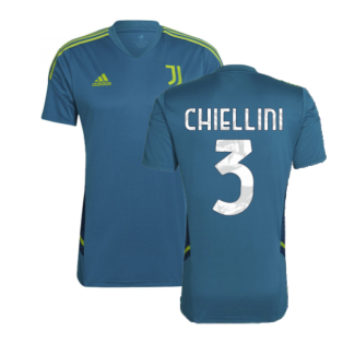 2022-2023 Juventus Training Shirt (Active Teal) (CHIELLINI 3)