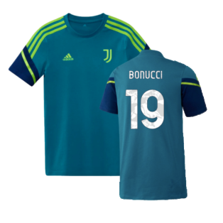 2022-2023 Juventus Training Shirt (Active Teal) - Kids (BONUCCI 19)