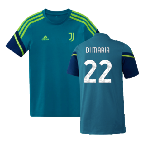 2022-2023 Juventus Training Shirt (Active Teal) - Kids (DI MARIA 22)