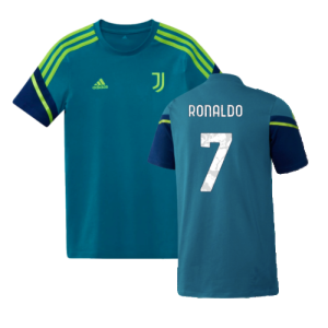 2022-2023 Juventus Training Shirt (Active Teal) - Kids (RONALDO 7)