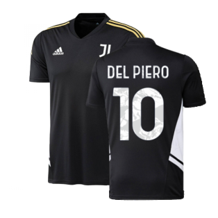 2022-2023 Juventus Training Shirt (Black) (DEL PIERO 10)