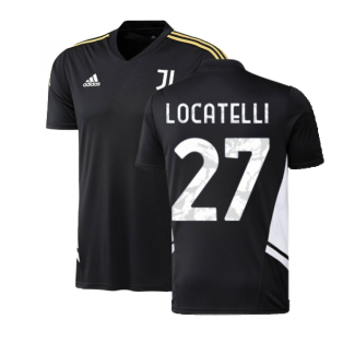 2022-2023 Juventus Training Shirt (Black) (LOCATELLI 27)