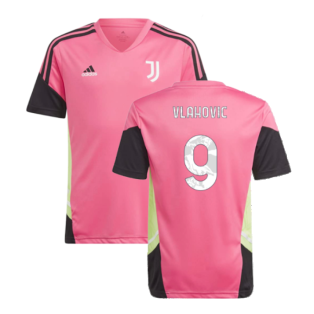 2022-2023 Juventus Training Shirt (Pink) - Kids (VLAHOVIC 9)
