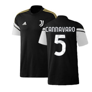 2022-2023 Juventus Training Tee (Black) (CANNAVARO 5)
