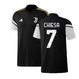 2022-2023 Juventus Training Tee (Black) (CHIESA 7)