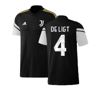 2022-2023 Juventus Training Tee (Black) (DE LIGT 4)