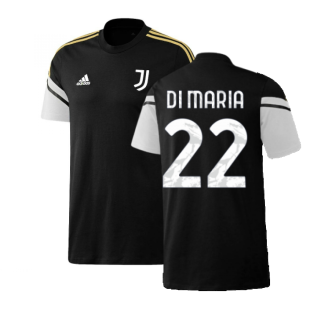 2022-2023 Juventus Training Tee (Black) (DI MARIA 22)
