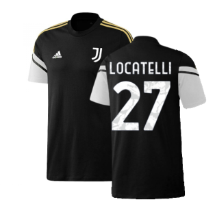 2022-2023 Juventus Training Tee (Black) (LOCATELLI 27)