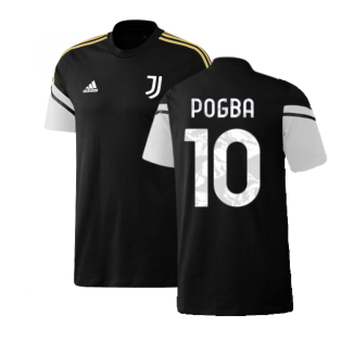 2022-2023 Juventus Training Tee (Black) (POGBA 10)