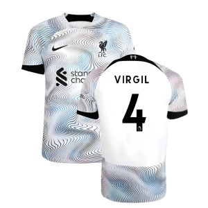 2022-2023 Liverpool Away Vapor Player Issue Shirt (VIRGIL 4)