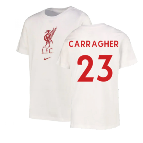 2022-2023 Liverpool Crest Tee (White) (CARRAGHER 23)
