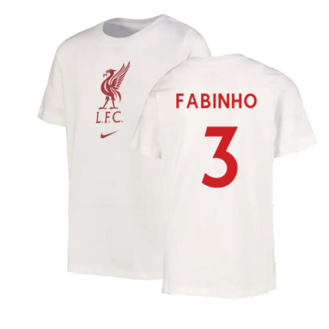 2022-2023 Liverpool Crest Tee (White) (FABINHO 3)