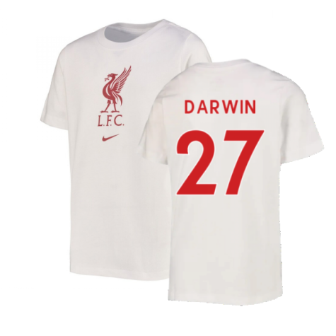 2022-2023 Liverpool Crest Tee (White) - Kids (DARWIN 27)