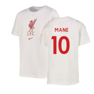 2022-2023 Liverpool Crest Tee (White) - Kids (MANE 10)