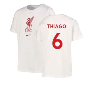 2022-2023 Liverpool Crest Tee (White) (THIAGO 6)