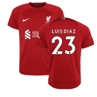 2022-2023 Liverpool Home Shirt (Kids) (LUIS DIAZ 23)