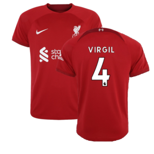 2022-2023 Liverpool Home Shirt (Kids) (VIRGIL 4)