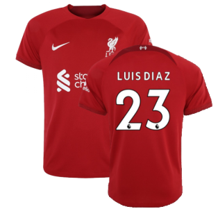 2022-2023 Liverpool Home Shirt (LUIS DIAZ 23)