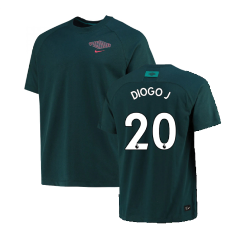 2022-2023 Liverpool Mens Football T-Shirt (Green) (DIOGO J 20)