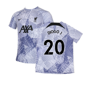 2022-2023 Liverpool Pre-Match Training Shirt (Pure Violet) (DIOGO J 20)