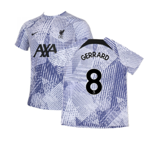 2022-2023 Liverpool Pre-Match Training Shirt (Pure Violet) (GERRARD 8)