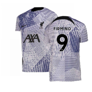 2022-2023 Liverpool Pre-Match Training Shirt (Pure Violet) - Kids (FIRMINO 9)