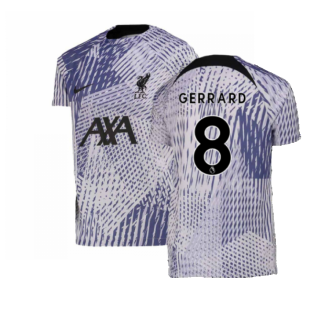 2022-2023 Liverpool Pre-Match Training Shirt (Pure Violet) - Kids (GERRARD 8)