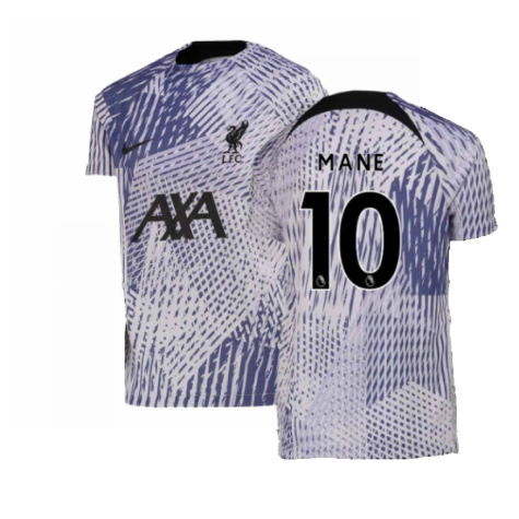 2022-2023 Liverpool Pre-Match Training Shirt (Pure Violet) - Kids (MANE 10)