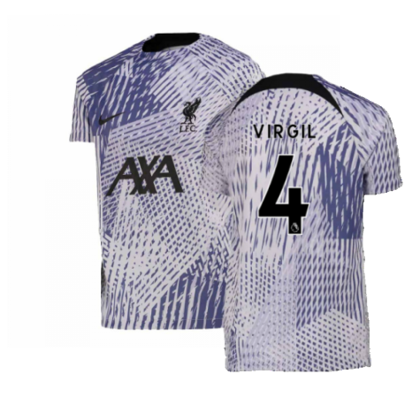 2022-2023 Liverpool Pre-Match Training Shirt (Pure Violet) - Kids (VIRGIL 4)