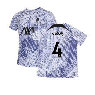 2022-2023 Liverpool Pre-Match Training Shirt (Pure Violet) (VIRGIL 4)