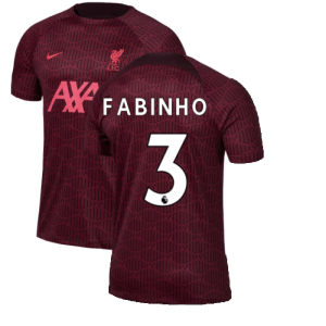 2022-2023 Liverpool Pre-Match Training Shirt (Red) (FABINHO 3)