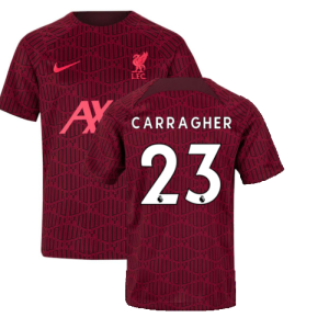 2022-2023 Liverpool Pre-Match Training Shirt (Red) - Kids (CARRAGHER 23)