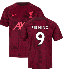 2022-2023 Liverpool Pre-Match Training Shirt (Red) - Kids (FIRMINO 9)
